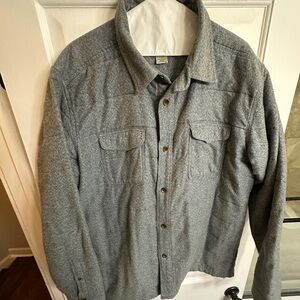 Quiksilver Waterman Men's Heather Blue Quilted Shirt Jacket